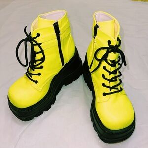 Demonia Neon Green Yellow Shaker 52 size 8